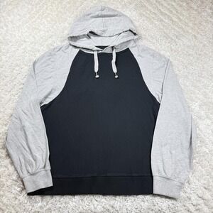 Vintage Maxi Milian Hoodie Men 2XL Black Gray Raglan Street Grunge Skater Y2K